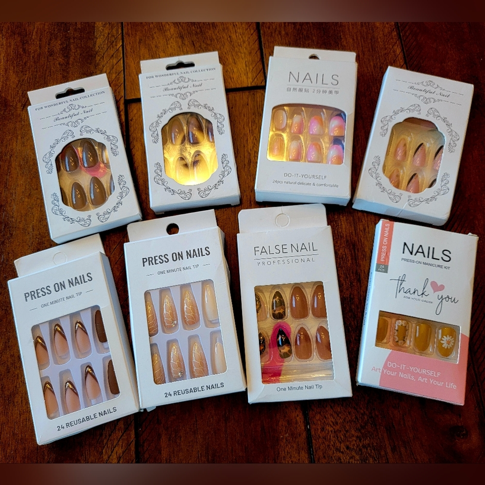 Lot Of 8 Press On Nail Kits